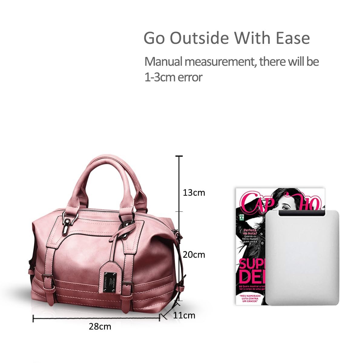 Сумка NICOLE & DORIS Boston розовая, фото №5