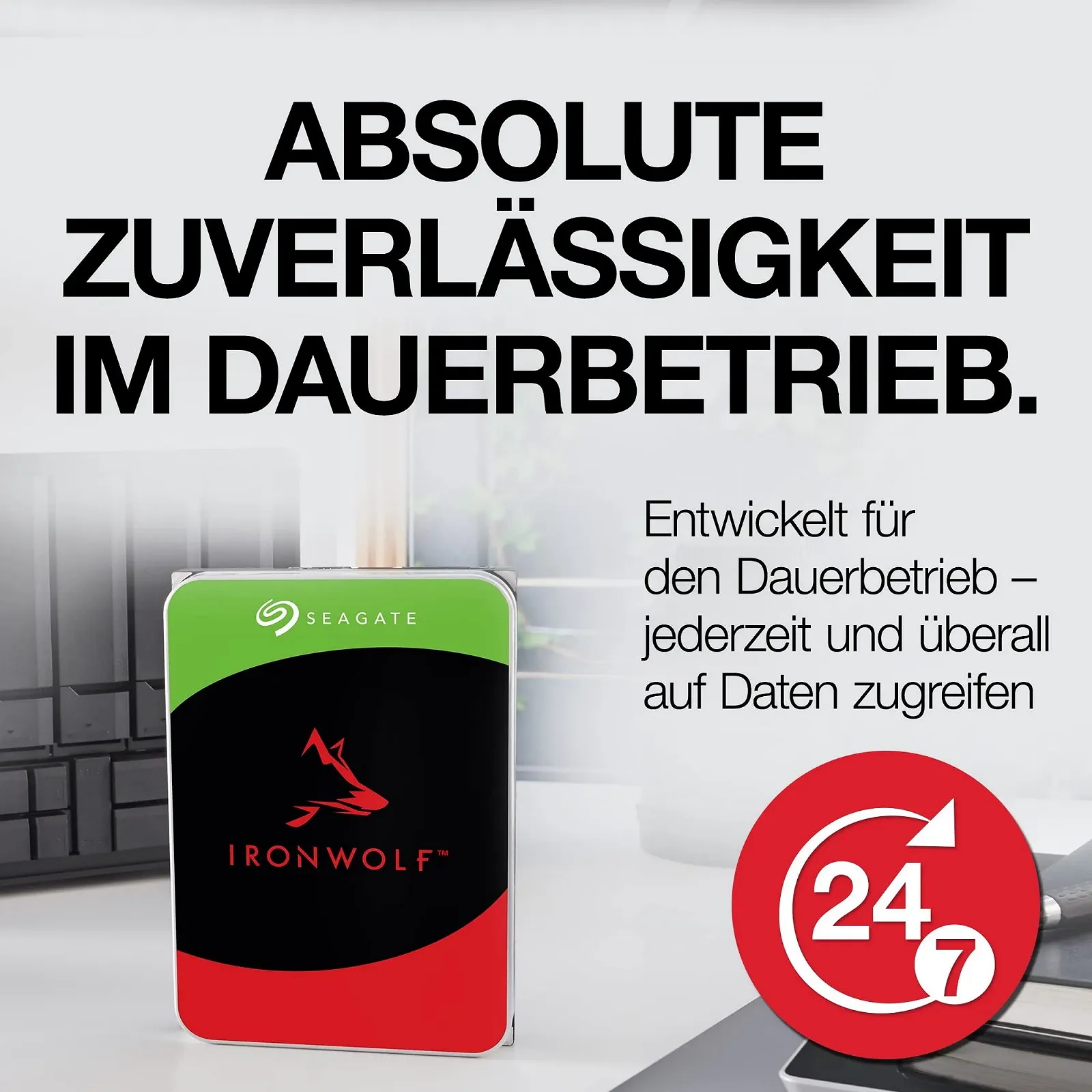 Внутрішній жорсткий диск Seagate IronWolf ST6000VNZ06 6 TB 3.5" 5400 rpm 256 MB Cache SATA 6 GB/s Silver, фото №2