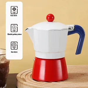 Кофейник 3 Чашки 150 мл Алюминиевая Кофеварка для Дома и Отдыха на Природе synthetic.ua - Фото 1