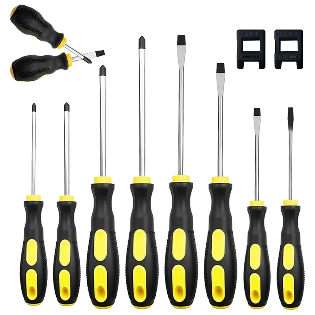 Набір магнітних викруток 12 шт. Cr-V 6 Slotted & 6 Phillips, фото №1