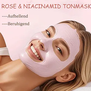 Маска для лица Soleneva для глубокого очищения с ниацинамидом и розой, глиняная маска для ухода за кожей, маска для лица для женщин для сужения пор, увлажняющая маска для всех типов кожи, глиняная маска synthetic.ua - Фото 1