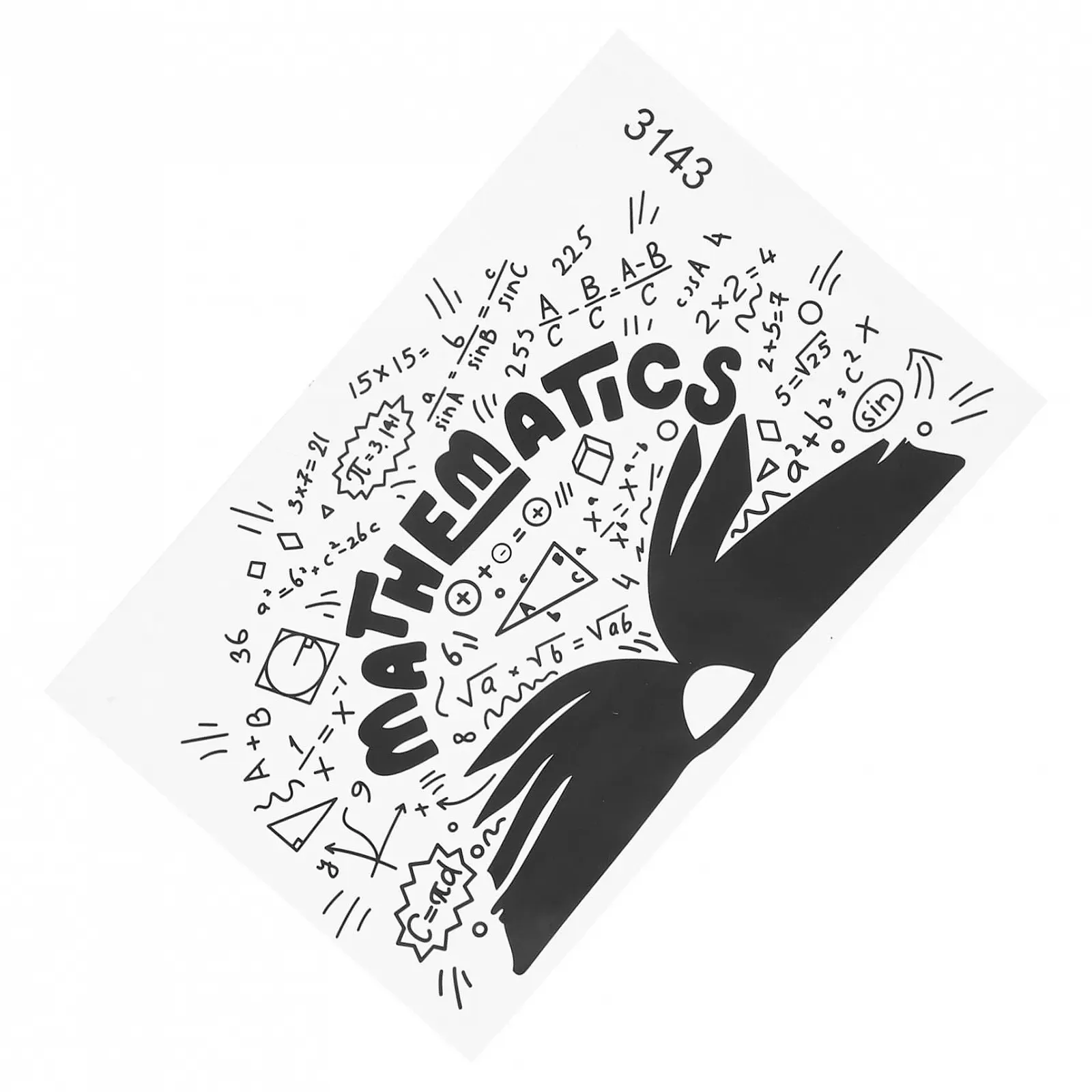 Наклейка на стіну Mathematics Formulas Numbers самоклеюча, фото №1