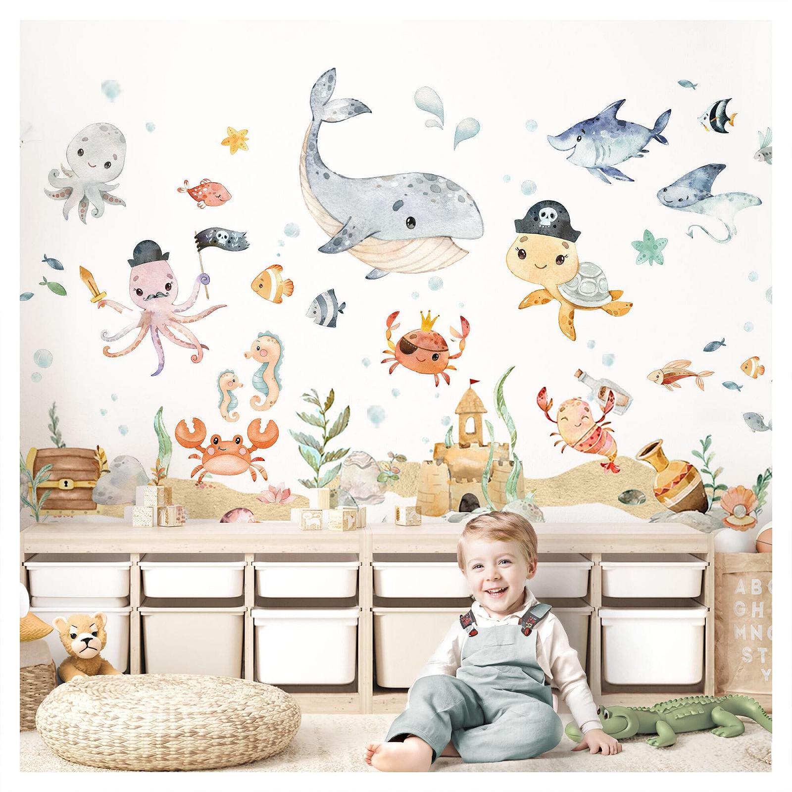 Наклейка для стен Little Deco DL5069 M Sea Animals, фото №1