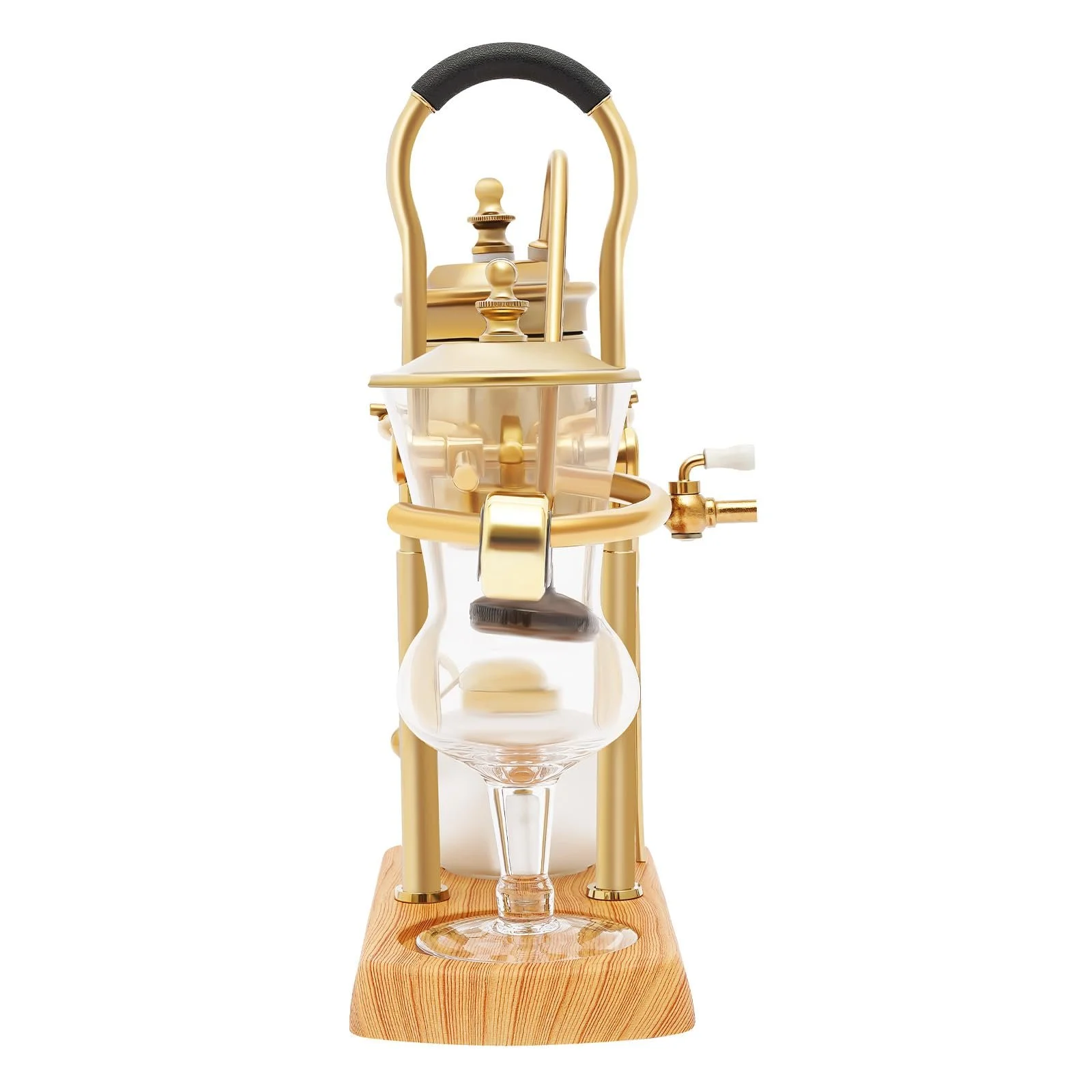 Сифонная кофеварка Family Balance Vintage с краном, мерной чашкой и ложкой Gold, фото №8