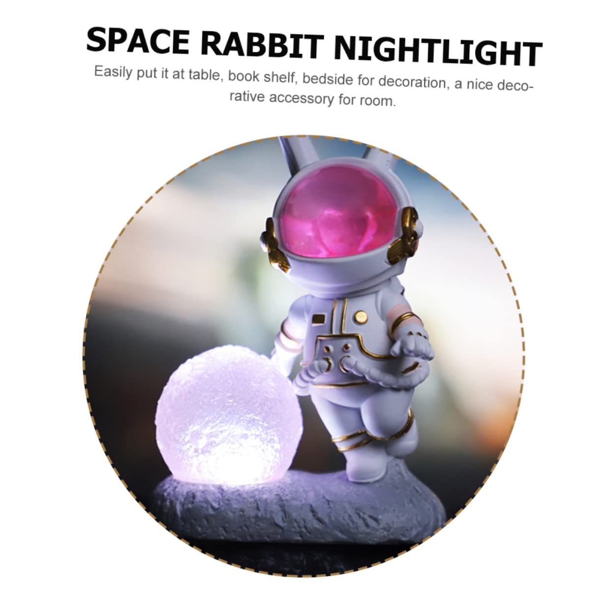 Нічник ibasenice Кролик настільна лампа дитяча пакунок з 2, фото №3