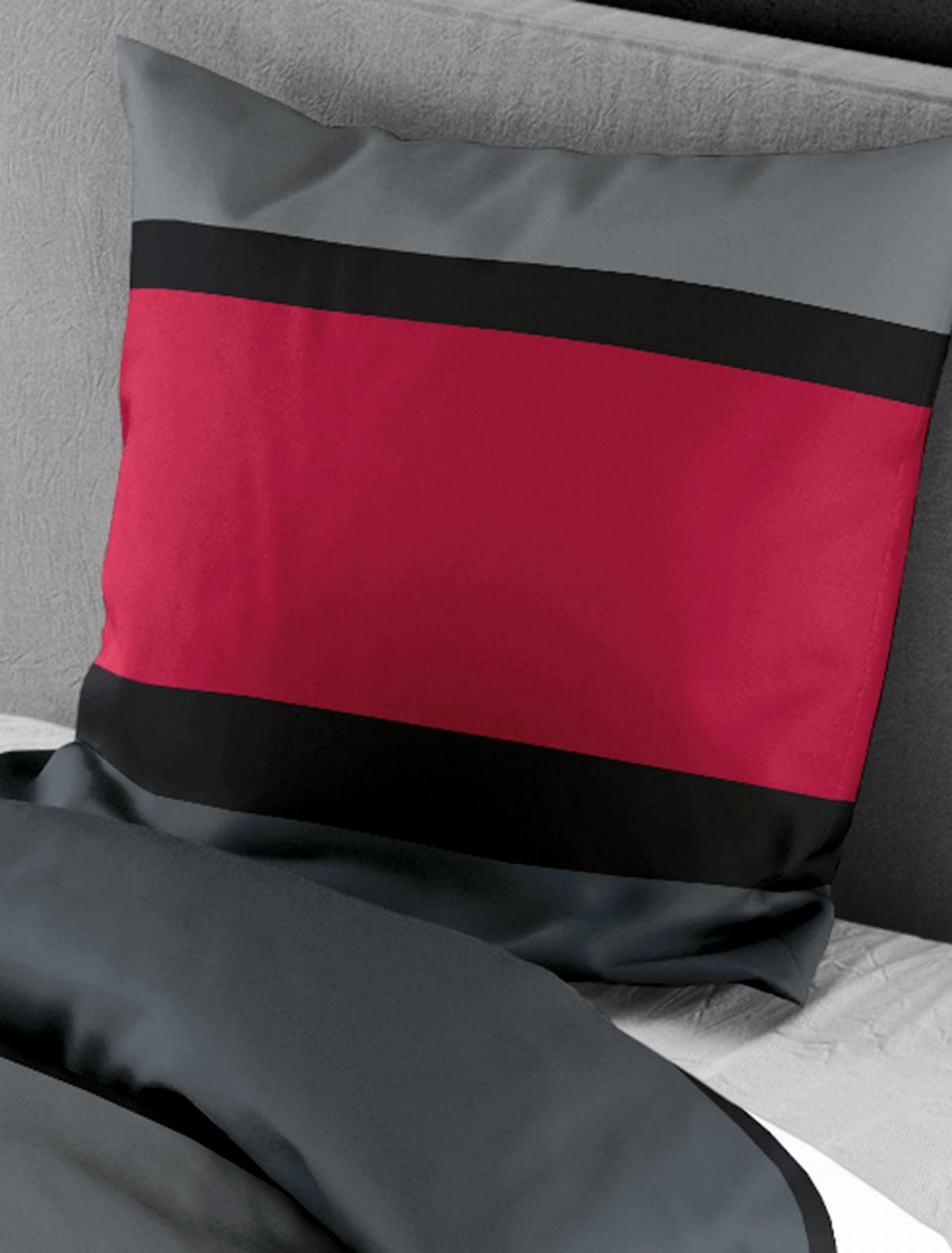 Постільна білизна Mako Satin Bierbaum 4757 135 x 200 cm + 80 x 80 cm Червоний 63, фото №4