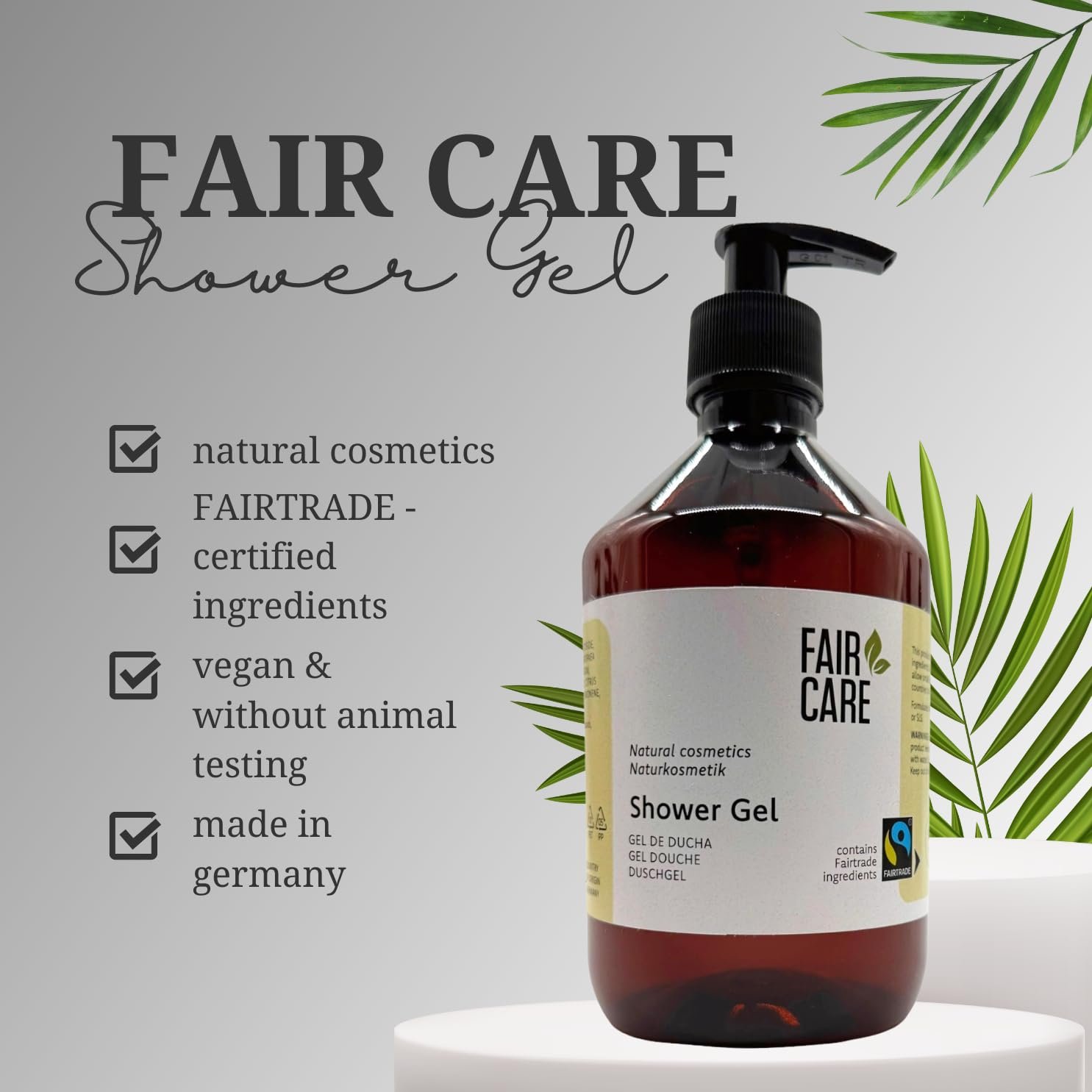 Гель для душу FAIR CARE зволожуючий Fairtrade аромат лайма 475 мл, фото №2