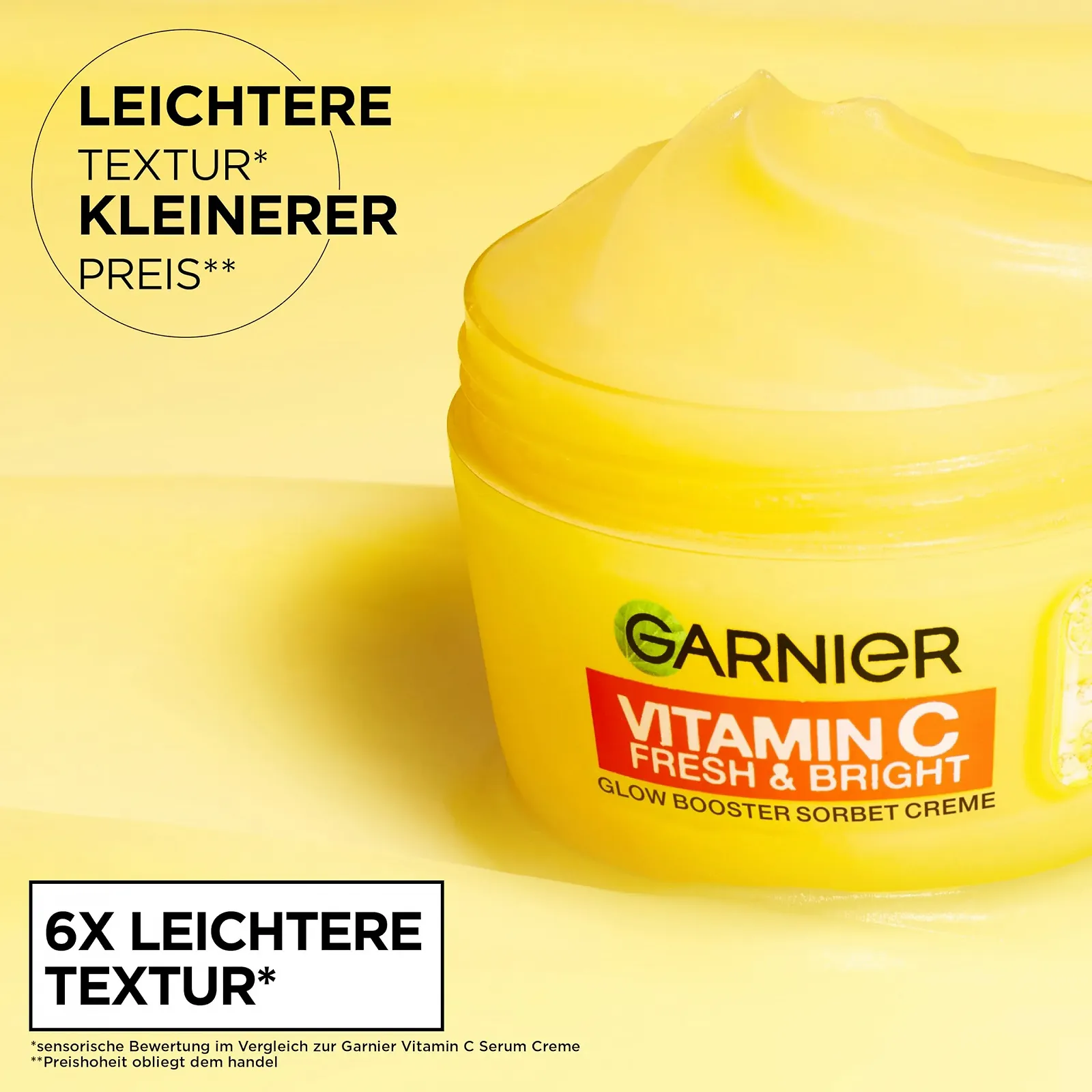 Крем-сорбет для обличчя Garnier Vitamin C Fresh & Bright Glow Booster з 4% ніацинамідом та вітаміном C 50 мл, фото №3 Крем-сорбет для обличчя Garnier Vitamin C Fresh & Bright Glow Booster з 4% ніацинамідом та вітаміном C 50 мл, фото №3
