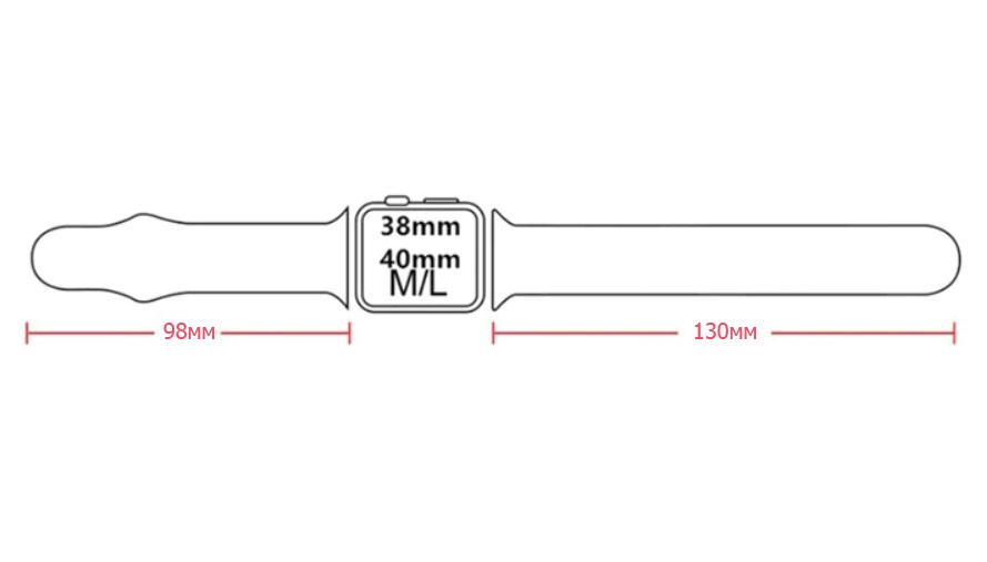 Спортивний ремішок Primolux для годинників Apple Watch 38mm 40mm 41mm розмір L White, фото №4