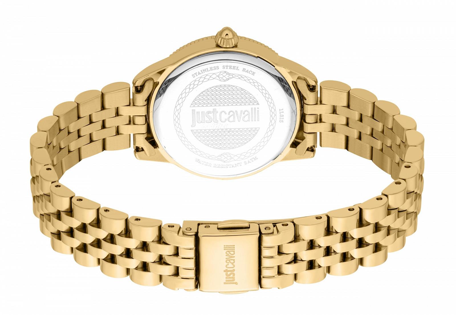 Женские аналоговые часы Just Cavalli JC1L315M0055, кварцевые, золотистые, браслет из нержавеющей стали, фото №3