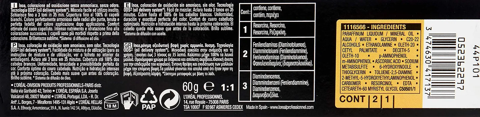 Фарба для волосся L'Oréal Inoa без аміаку 60 мл 4803, фото №3 Фарба для волосся L'Oréal Inoa без аміаку 60 мл 4803, фото №3