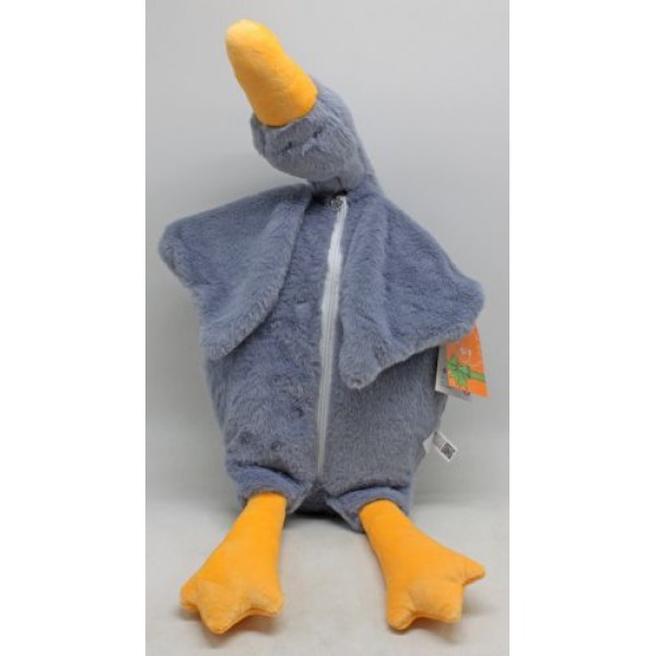 Мягкая игрушка с пледом Гусь-обнимусь серый, фото №2