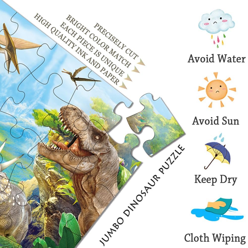 Пазлы Dinosaur Jumbo 35 элементов для детей 3-8 лет, фото №5