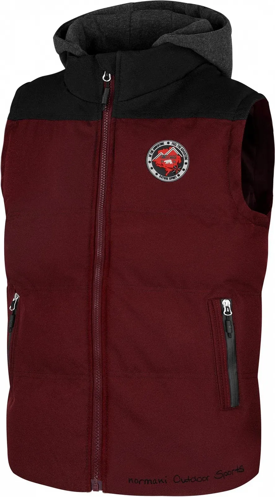 Дитячий зимовий жилет Normani стьобаний жилет перехідний жилет для хлопчиків жилет з капюшоном без рукавів з переробленого поліестеру, фото №2