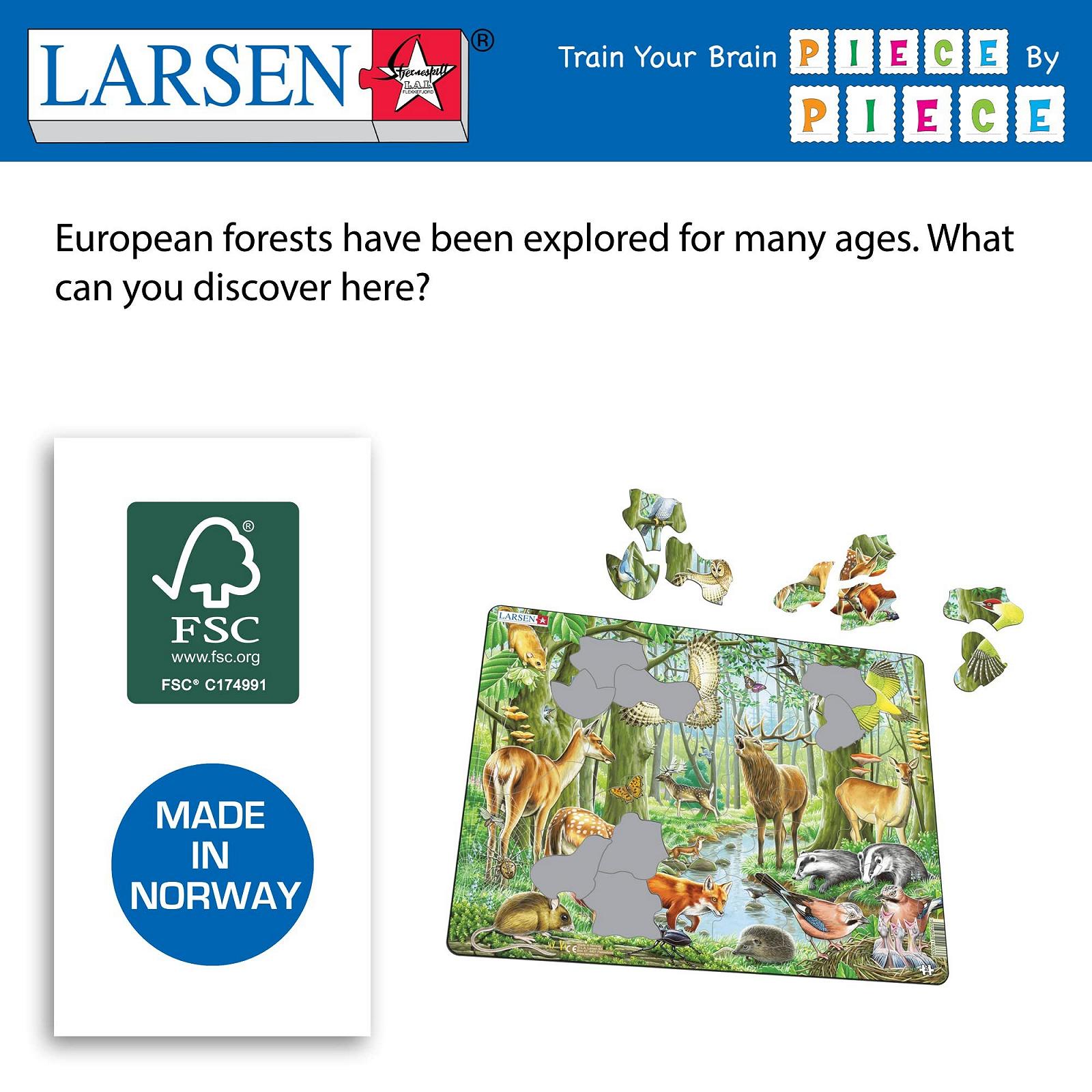 Пазл Larsen FH17 European Forest 40 деталей, фото №5