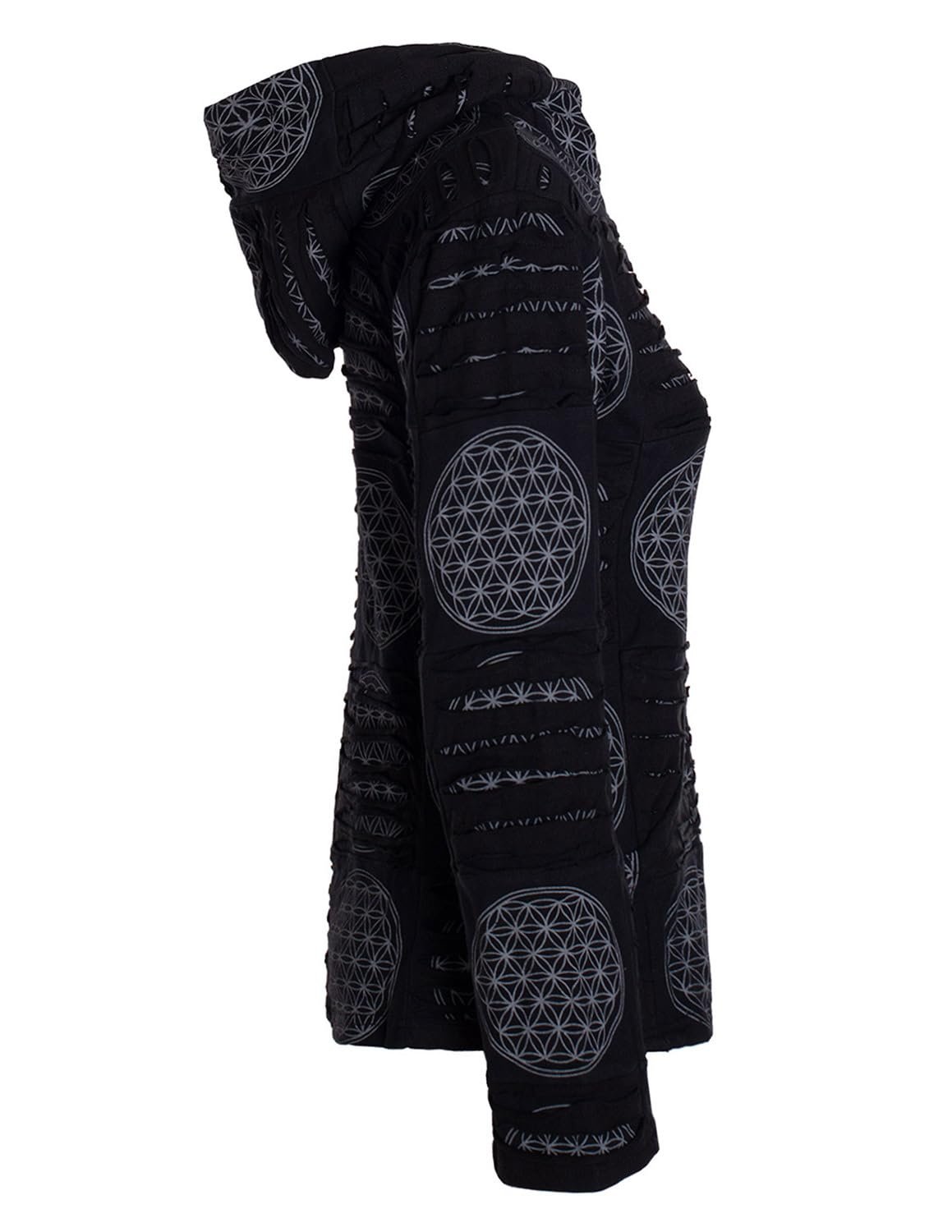 Куртка Vishes Alternative Clothing Flower of Life Толстовка Куртка в стиле хиппи с капюшоном, фото №3