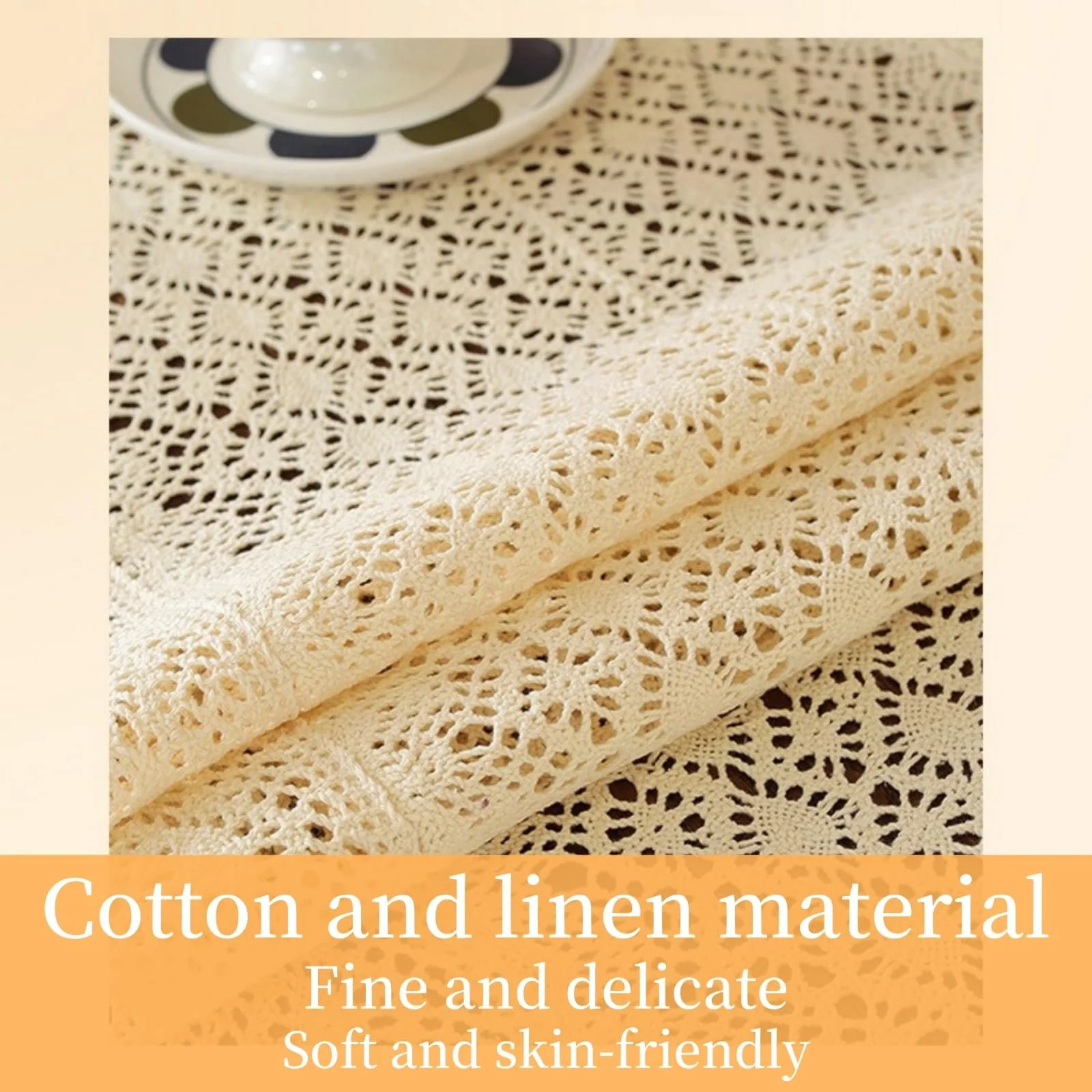 Ранер для столу Crochet Lace Boho Vintage Tassel F1.42 x 270 см, фото №4