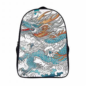 Рюкзак школьный RSIUUODNF Dragon для девочек-подростков, большой рюкзак, школьный рюкзак для треккинга, рюкзак для школы, путешествий, школьный ранец 40x28x16 см - Фото 1