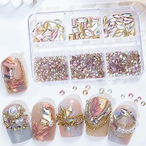 Стразы Тип Klare Хрустальные для ногтей Смешанные Плоская задняя часть для художественных поделок synthetic.ua - Фото 1