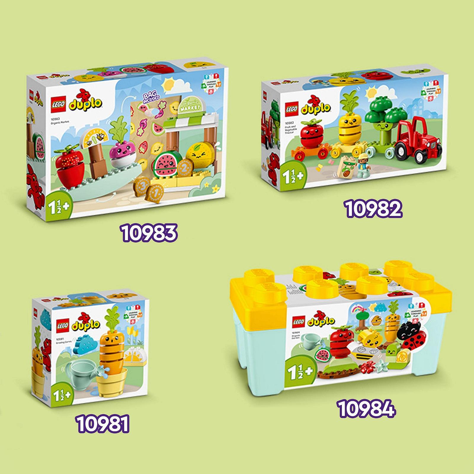 Конструктор LEGO Duplo My First Growing Carrot, іграшка для дітей від 1,5 років з 4 блоками овочів, фото №7