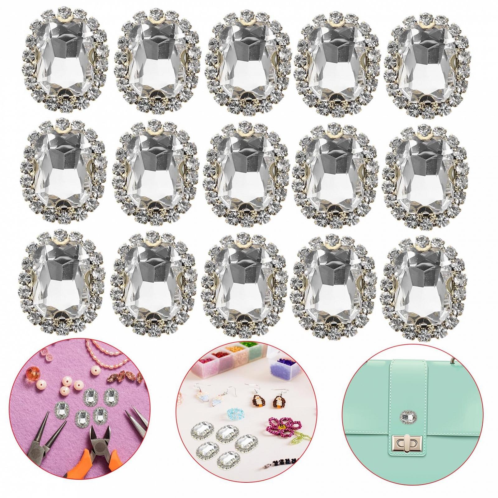 Стразы Простые Золотые Блестящие Стразы для ногтей Белая Медь, 20 шт, фото №4