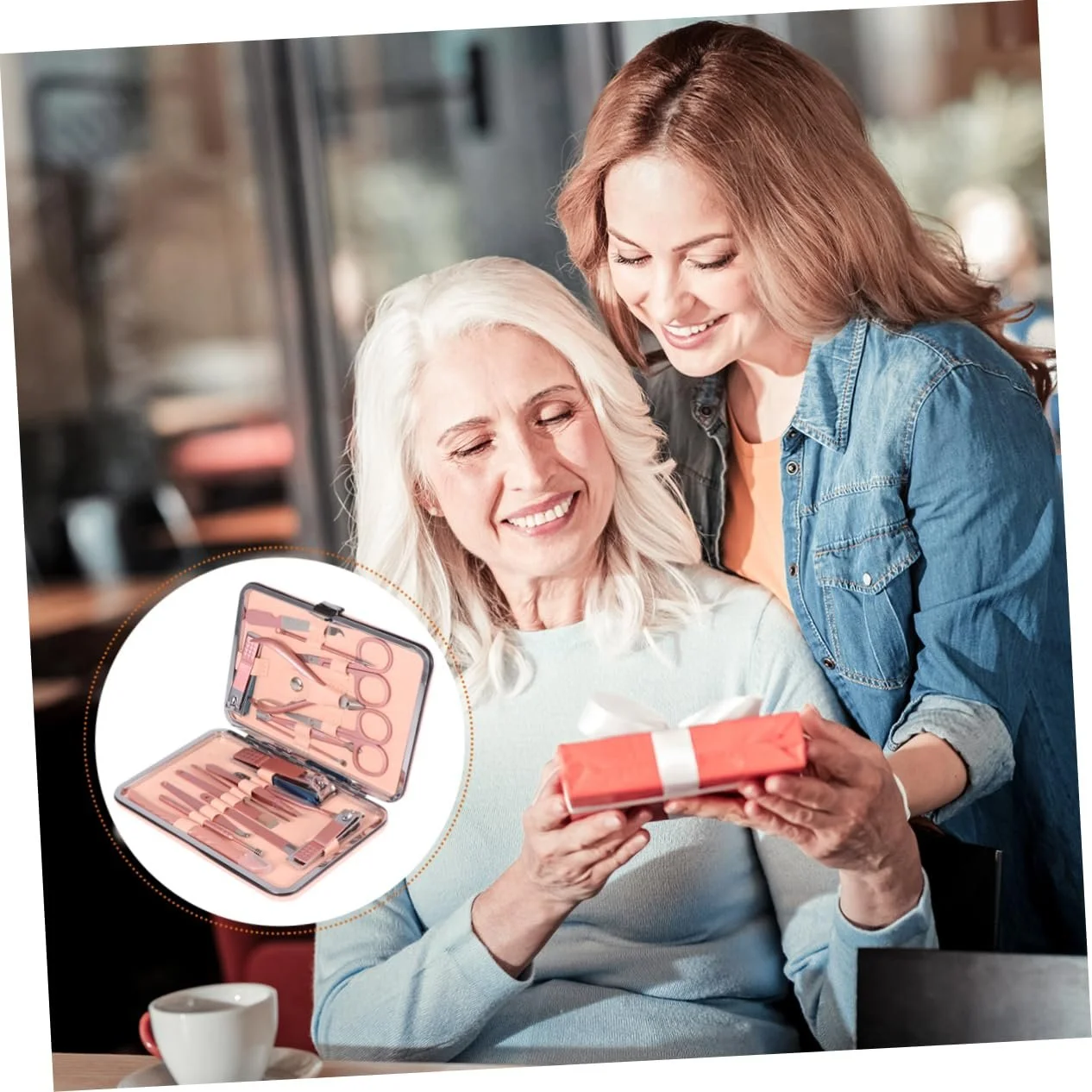 Набір для манікюру 18 шт Rose Gold Багатофункціональний, фото №4