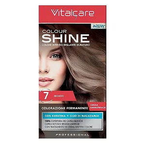 Крем-фарба Vitalcare Colour Shine Без аміаку з кератином, № 7 Blonde - Фото 1