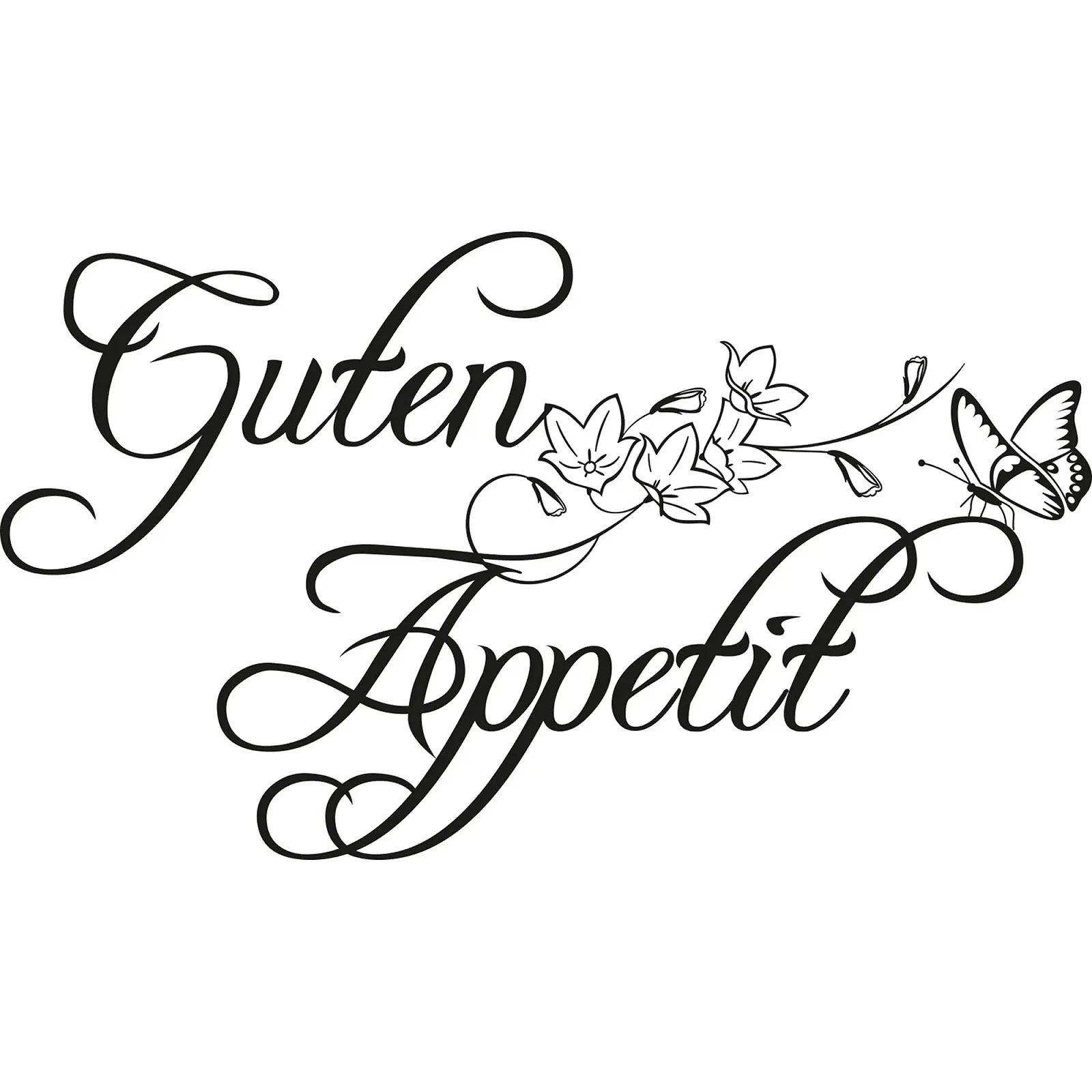 Наклейка на стену GRAZDesign Kitchen Guten Appetit 52 x 30 см Черный (070), фото №2