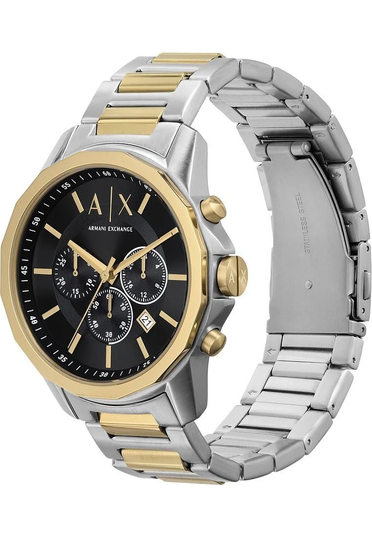 Чоловічий годинник Armani Exchange Silver Tone, кварцовий хронограф, корпус 44 мм, браслет з нержавіючої сталі, фото №4 Чоловічий годинник Armani Exchange Silver Tone, кварцовий хронограф, корпус 44 мм, браслет з нержавіючої сталі, фото №4
