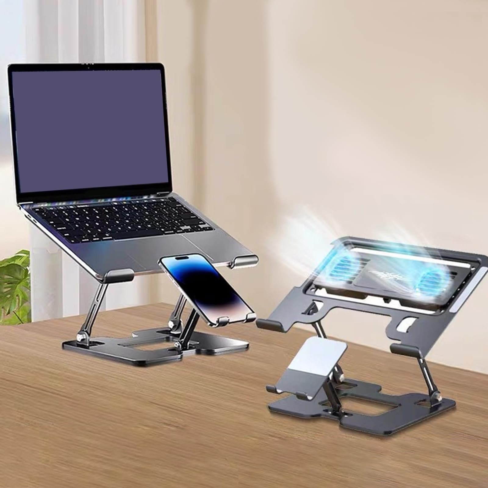 Подставка для ноутбука 2-в-1 Эргономичная Регулируемая Подставка-Держатель для Компьютера Эргономичный Охлаждающий Кронштейн Стойка Охлаждающая Подставка, фото №4 Подставка для ноутбука 2-в-1 Эргономичная Регулируемая Подставка-Держатель для Компьютера Эргономичный Охлаждающий Кронштейн Стойка Охлаждающая Подставка, фото №4