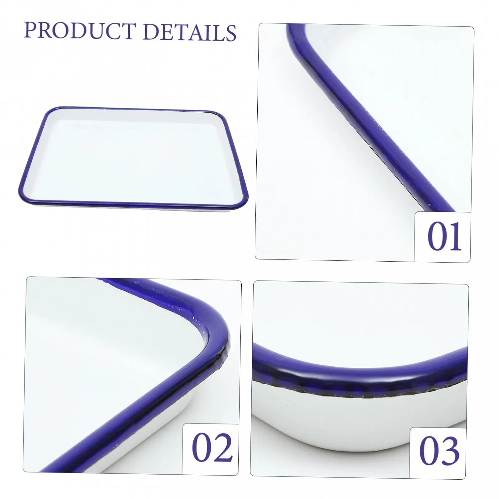 Форма для запекания INOOMP прямоугольная эмалированная износостойкая, фото №3