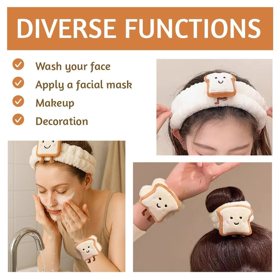 Пов'язка для спа-процедур Бежевий, фото №6