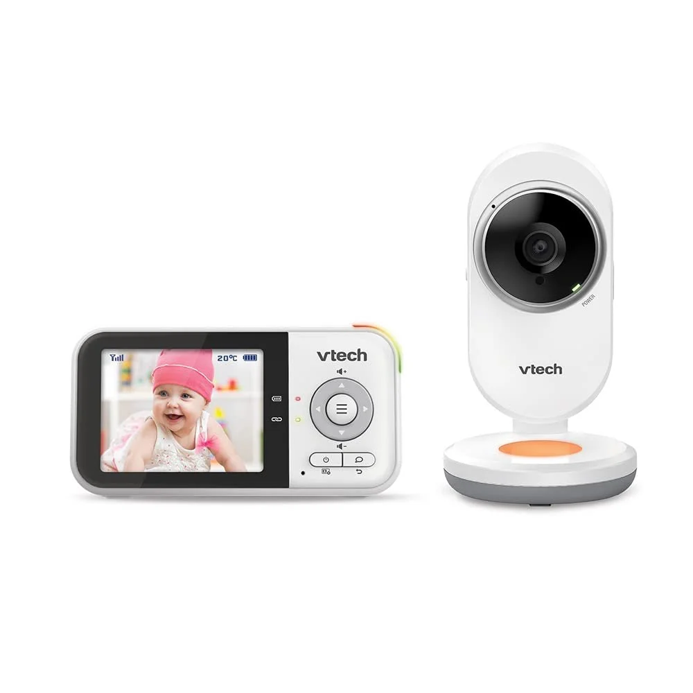 Відеоняня Vtech BM3254 2.8 дюйма LCD нічник колискові двосторонній зв'язок біла, фото №5