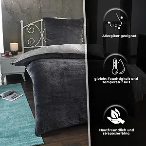 Постільна білизна Teddy Nicky 'Cashmere feel' Плюшева двостороння для зими 135 x 200 см synthetic.ua - Фото 1