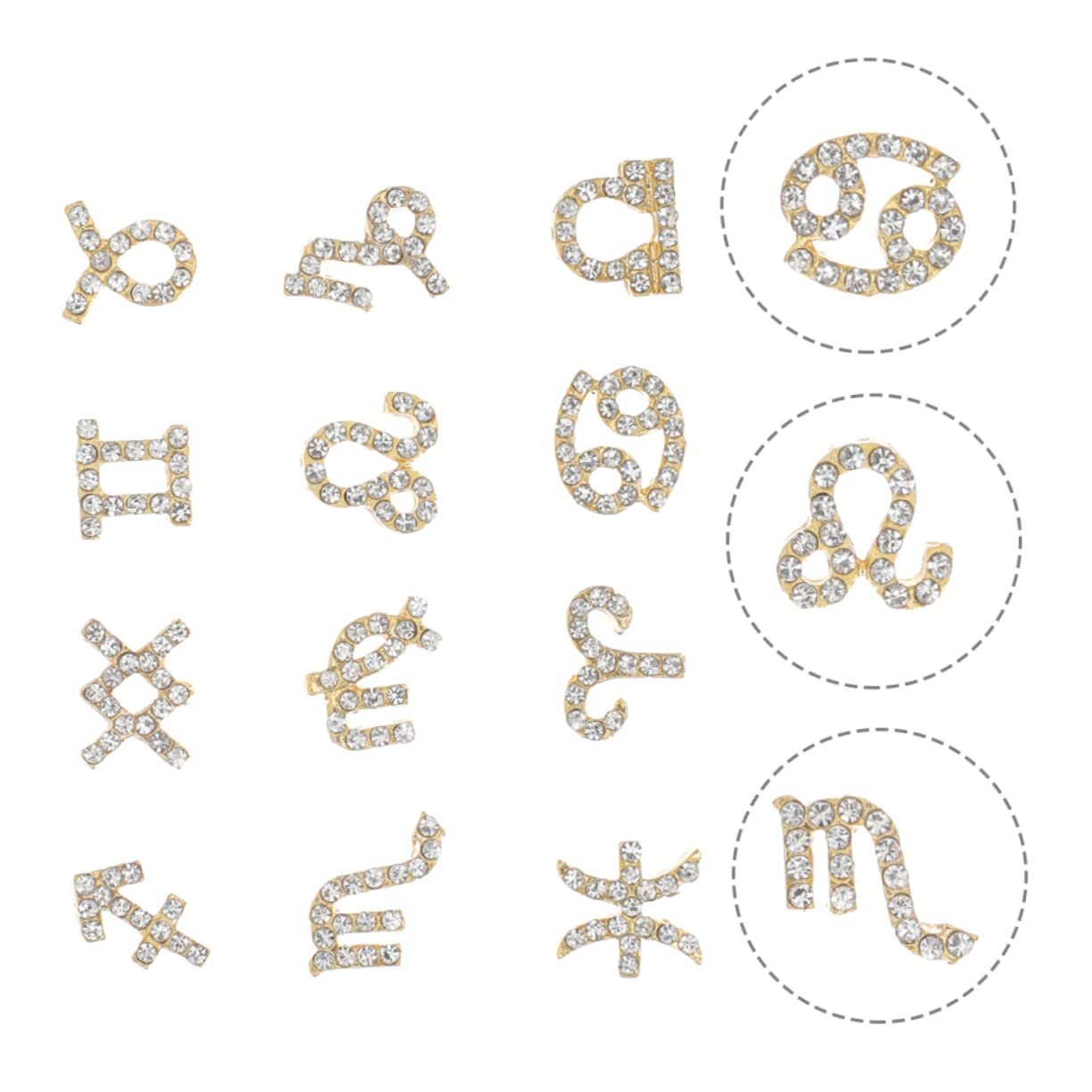 Стрази для нігтів WOONEKY Сузір'я Знаки, фото №3