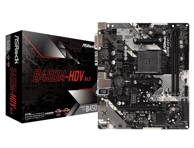 Материнська плата ASRock B450M-HDV R4.0 Socket AM4 , фото №1