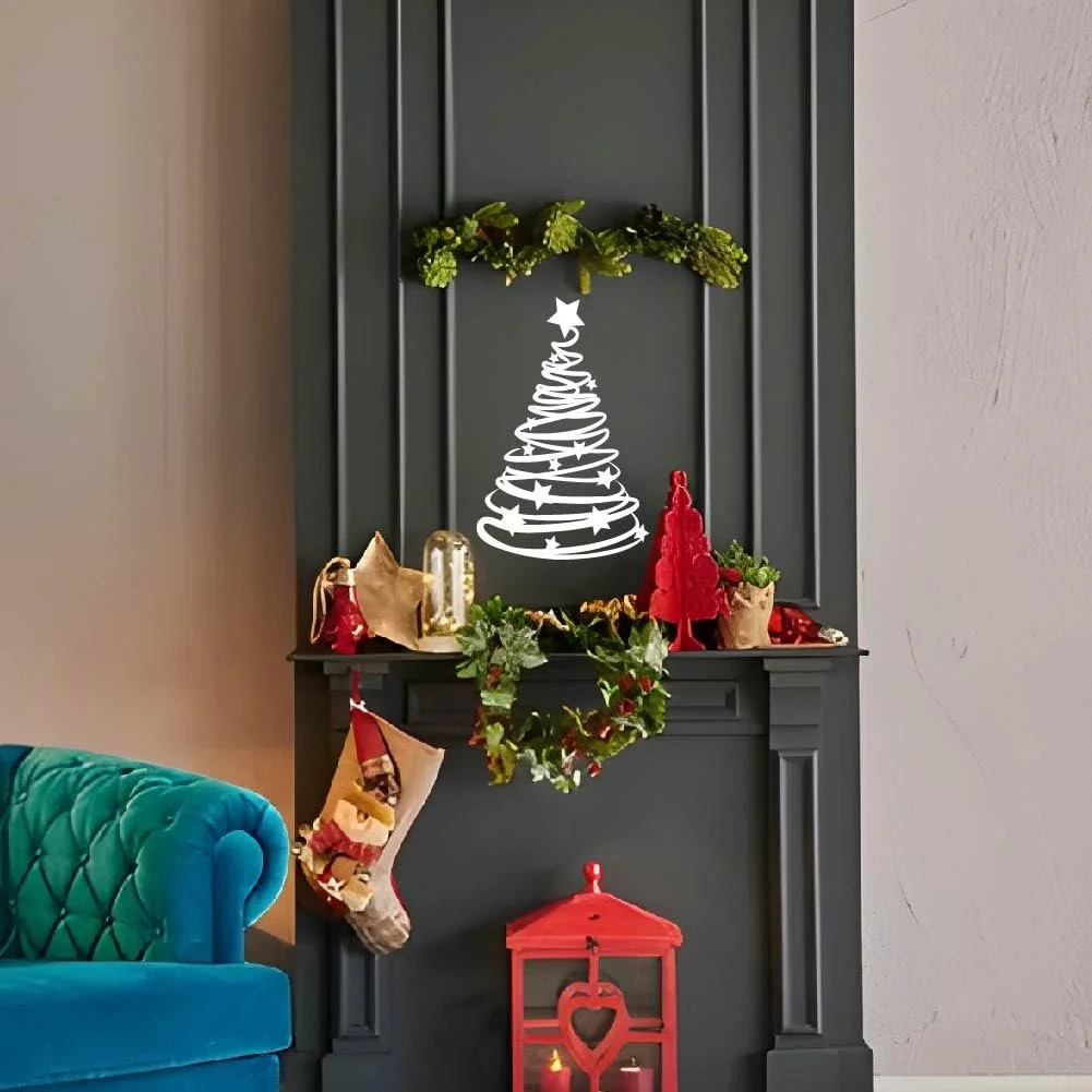 Наклейка на стіну SUPERDANT Різдвяна ялинка Вінілова Біла, фото №4