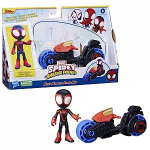 Фігурка Spidey and his Amazing Friends Marvel Майлз Моралес: Людина-павук, Іграшковий мотоцикл - Фото 1