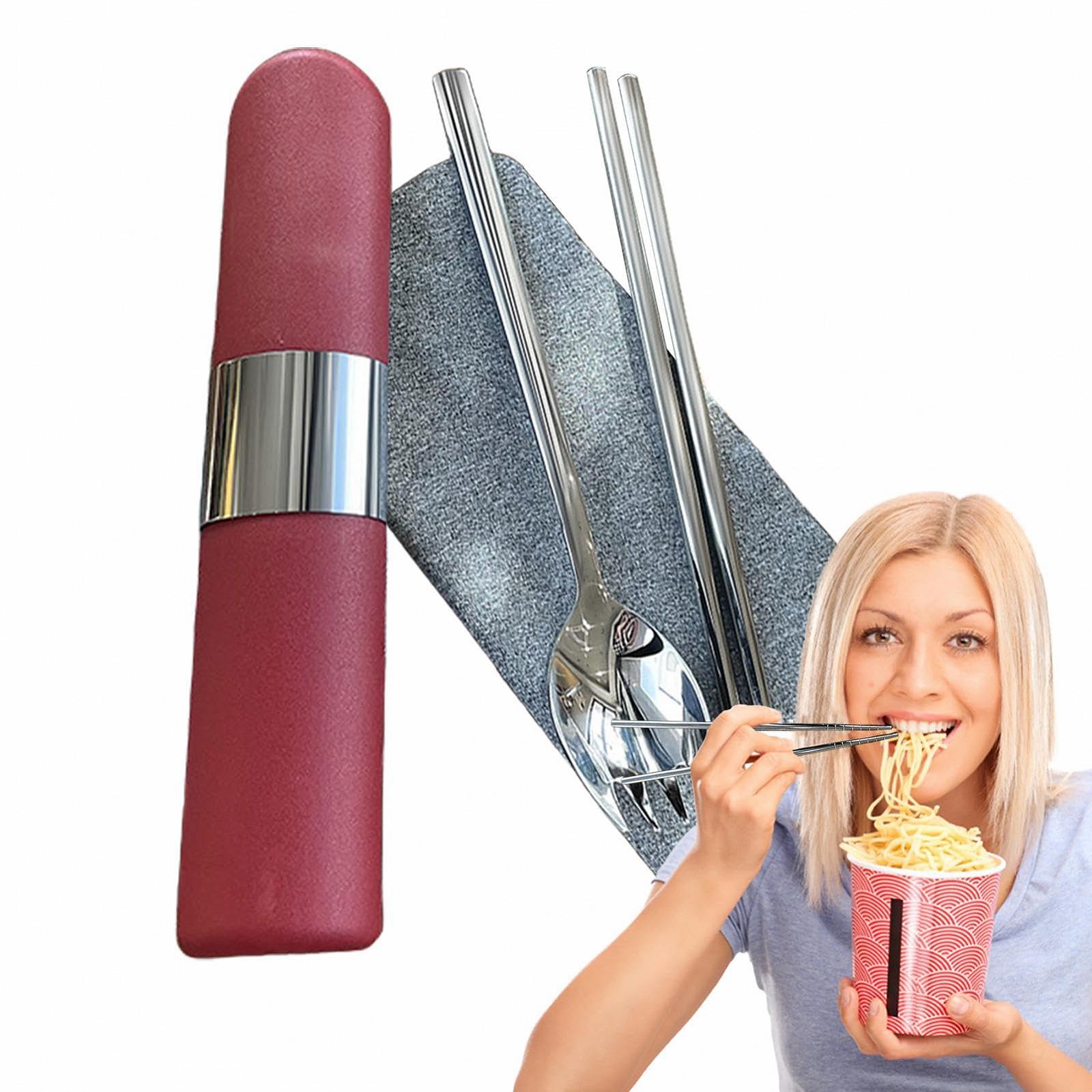 Набір Nubamzy Tragbares Utensilien з футляром Нержавіюча сталь, фото №7