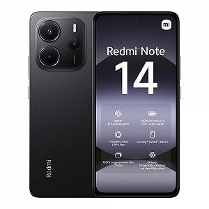 Смартфон Xiaomi Redmi Note 14, 8 + 256 ГБ, Чорний, 108 Мп AI Система камери, Акумулятор 5500 мАг, Дисплей 120 Гц із захистом очей, Функції AI (Зарядний пристрій не входить в комплект) - Фото 1