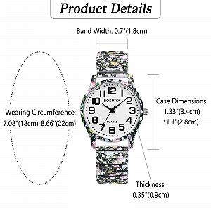 Женские наручные часы OIDEA Эластичные Богемные: Богемные часы Аналоговый Кварц с большим арабским циферблатом Легко читаемые Женские часы в стиле Хиппи Подарок для мужчин и женщин synthetic.ua - Фото 1