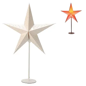 Настільна лампа Різдвяна зірка 65 см Паперова Біла - Фото 1