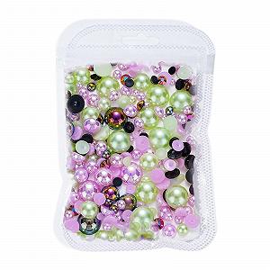 Напівкруглі перлини для нігтів з плоскою задньою стороною - Фото 1