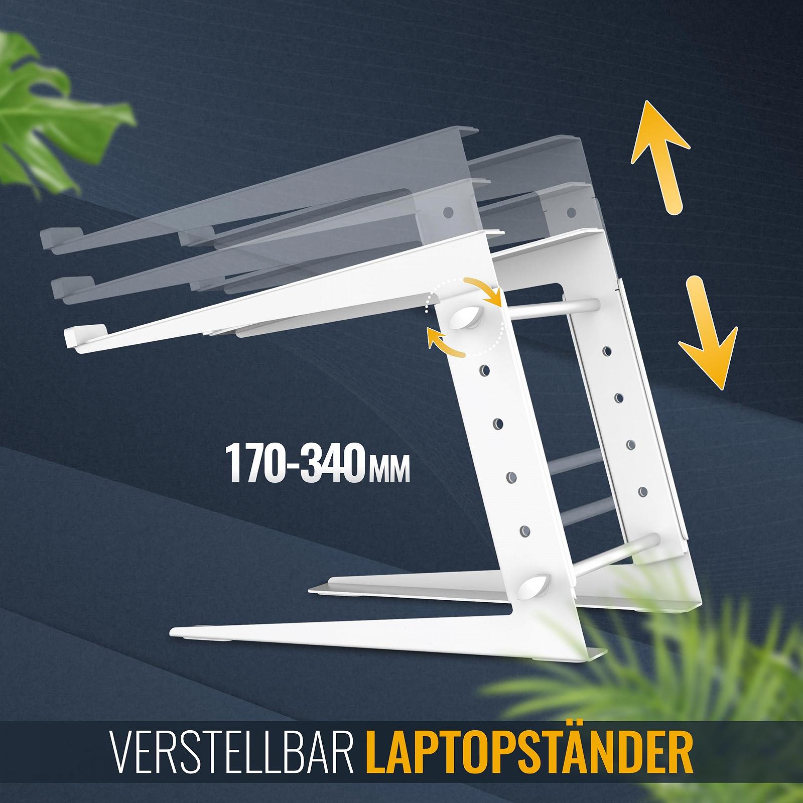 Підставка для ноутбука RICOO Регульована по висоті Універсальна для 15-17 дюймів LS01-W Тримач для ноутбука до 3 кг Білий, фото №3