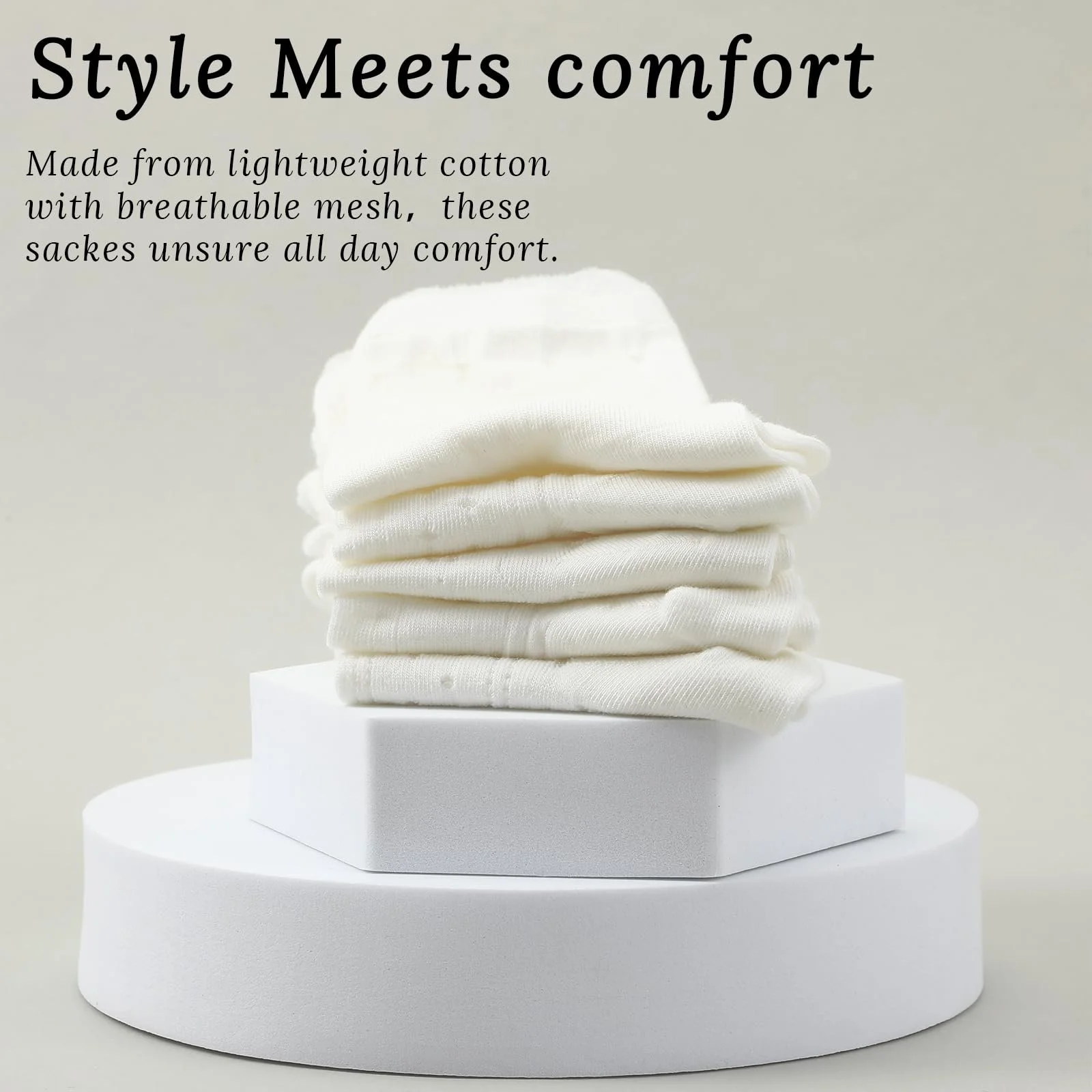 Шкарпетки Yolev з рюшами 5 пар Білий, фото №5