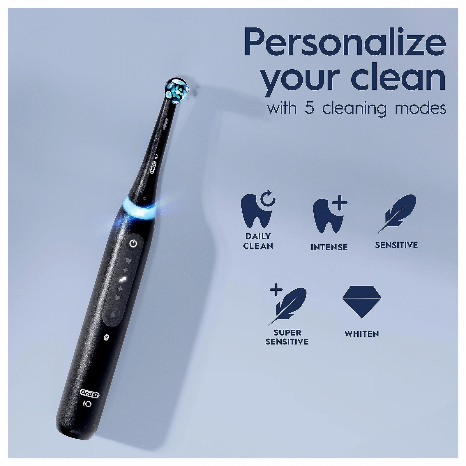 Электрическая зубная щетка Oral-B iO5 5 режимов Черный и розовый, фото №4