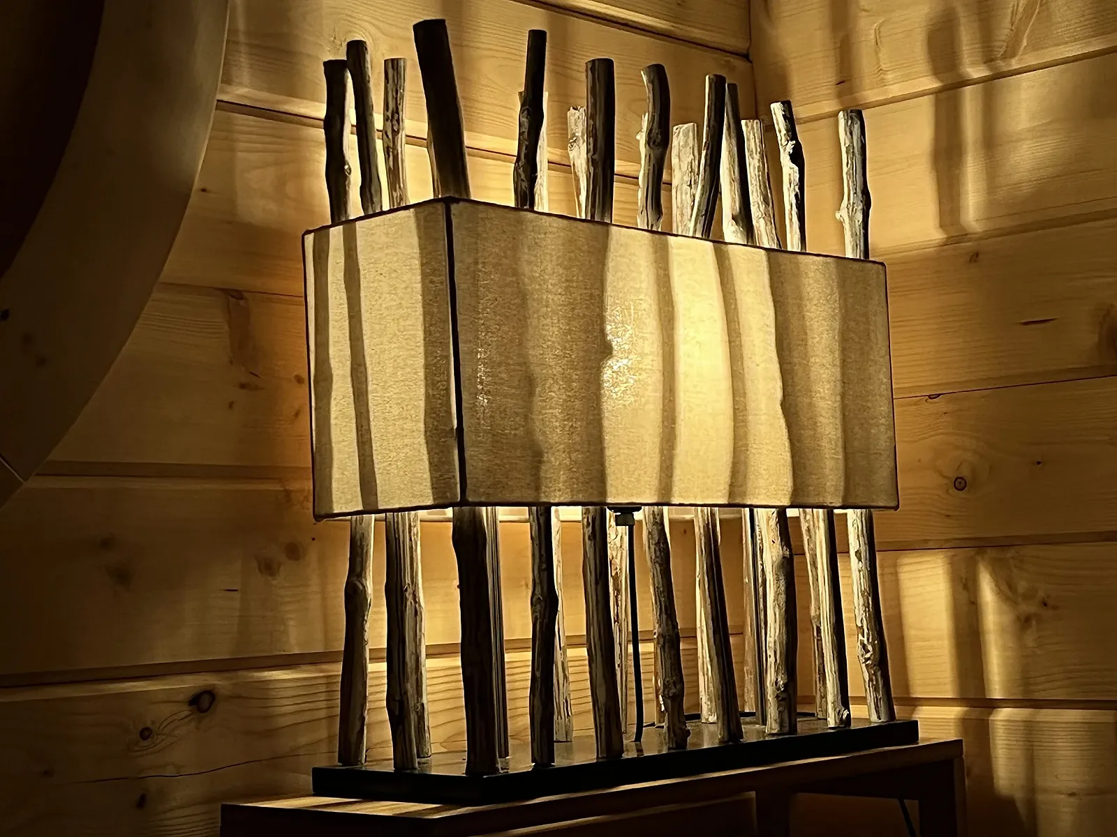 Настільна лампа Tabanan Driftwood Бавовна ручної роботи, фото №1