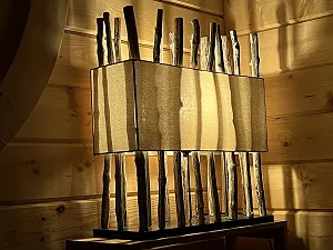 Настільна лампа Tabanan Driftwood Бавовна ручної роботи - Фото 1