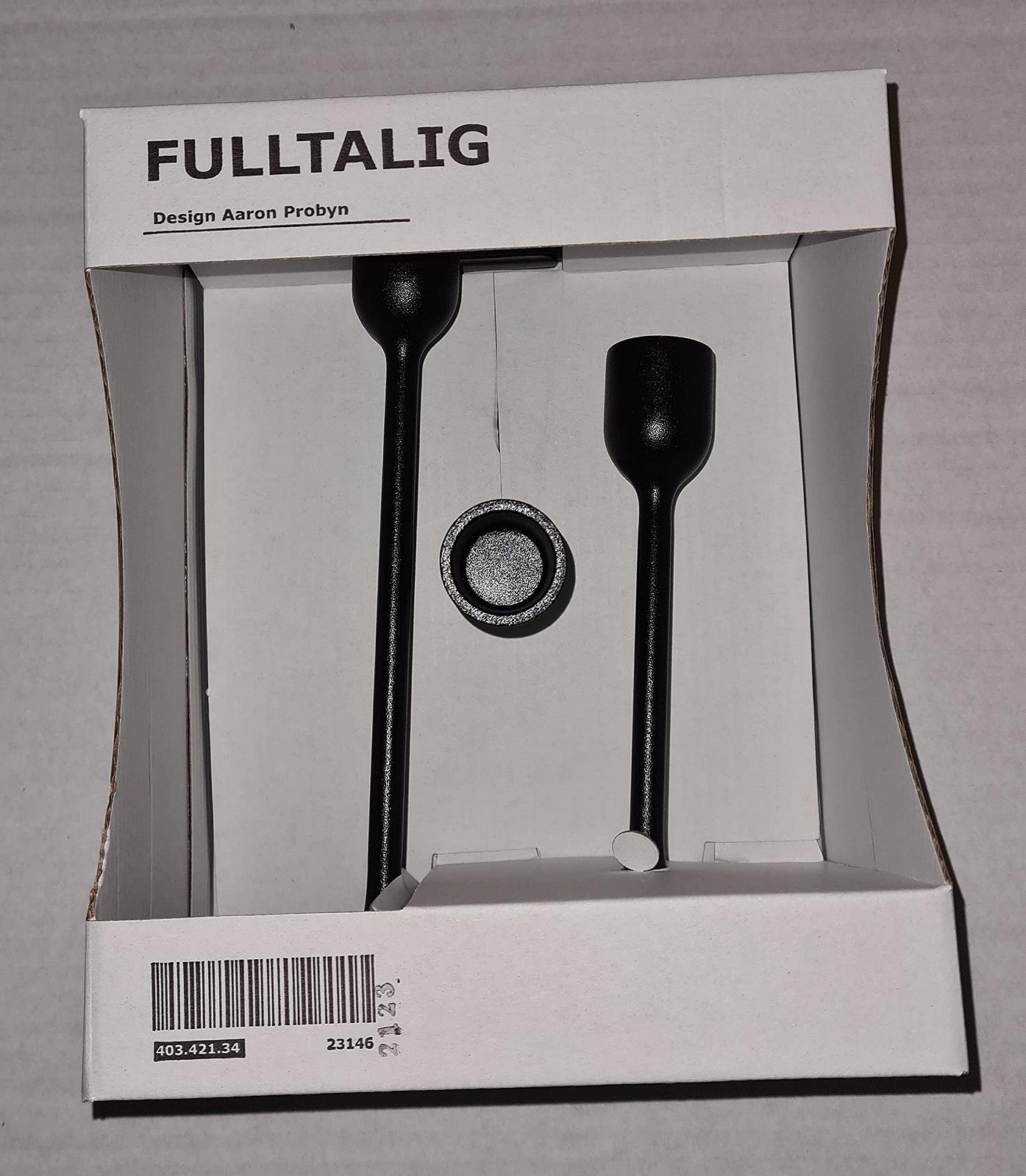 Подсвечник IKEA FULLTALIG Неизвестно Черный набор из 3, фото №2 Подсвечник IKEA FULLTALIG Неизвестно Черный набор из 3, фото №2