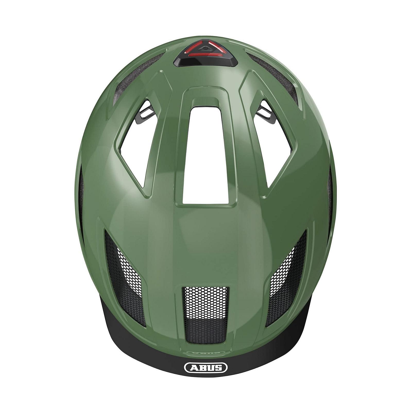 Шолом Міський ABUS Hyban 2.0 з заднім ліхтарем, ABS, Jade Green, розмір M (52–58 см), фото №4